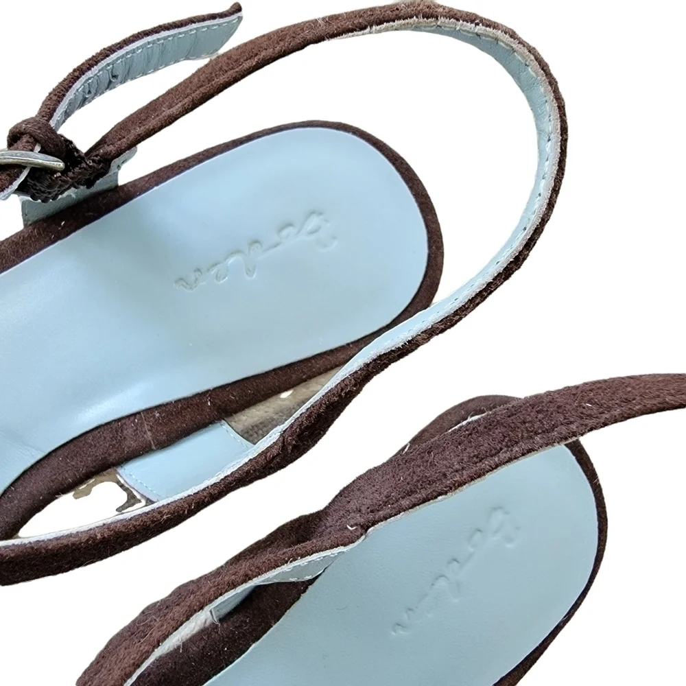 BODEN Brown Suede Wedged Espadrilles